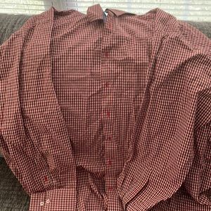White red black striped shirt